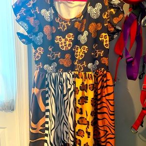 Animal print Disney dress worn 1 time size age 10/12